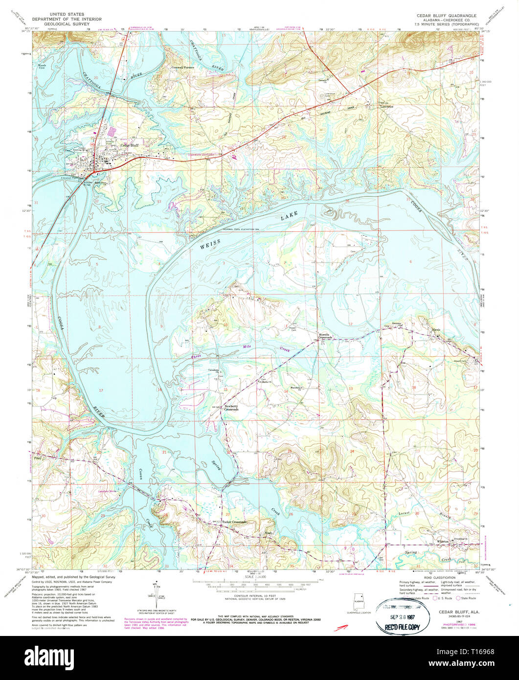 Map of cedar bluff hires stock photography and images Alamy