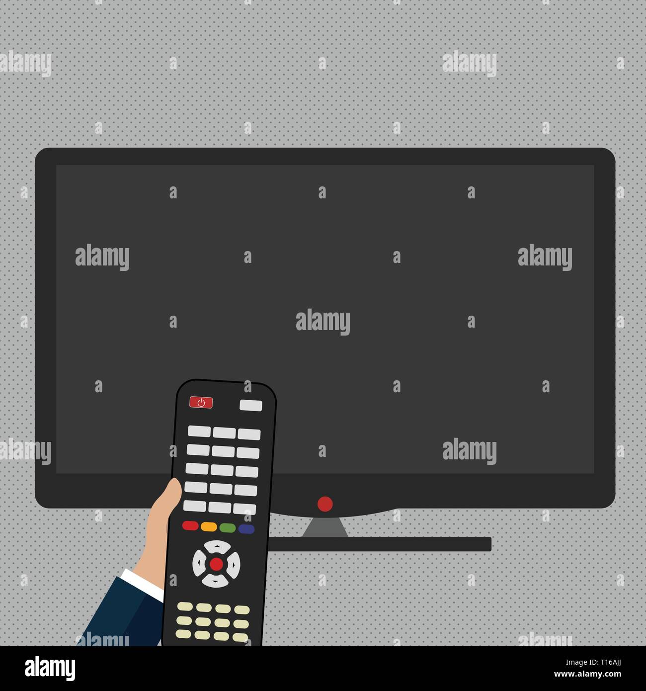 Action hand holding remote Stock Vector Images - Alamy