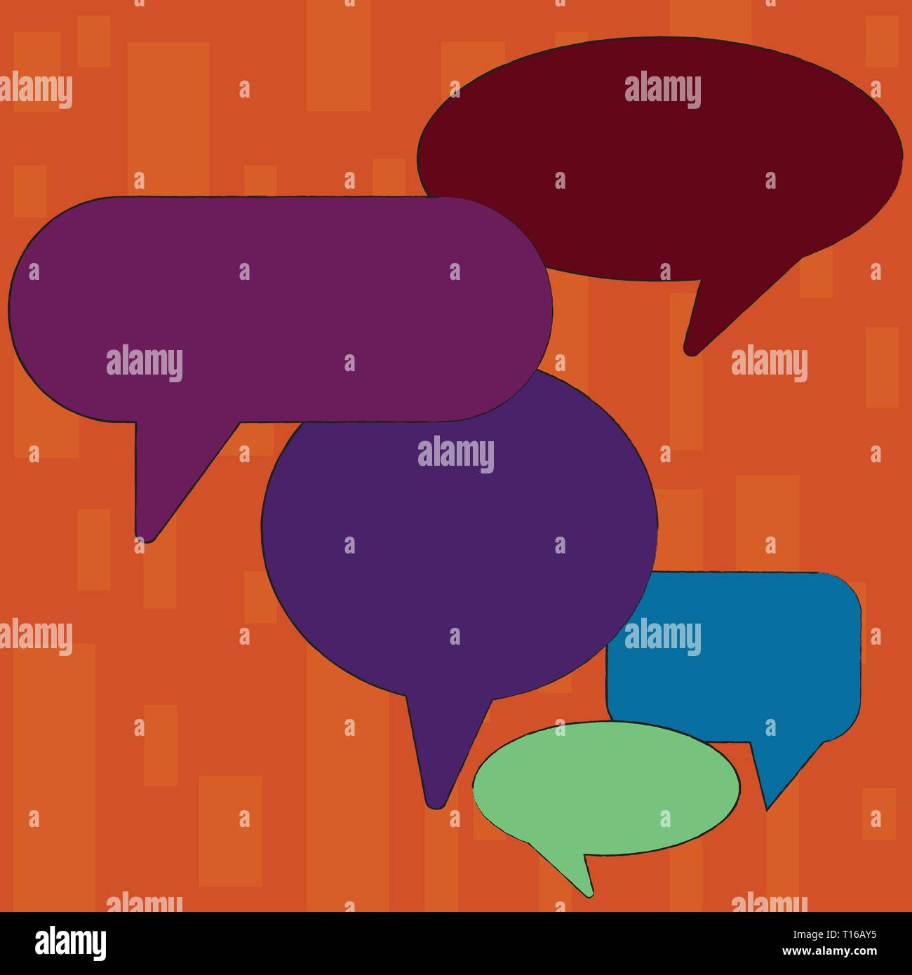 Many Color Speech Bubble in Different Sizes and Shade for Group Discussion Design business Empty copy space text for Ad website promotion isolated Ban Stock Vector