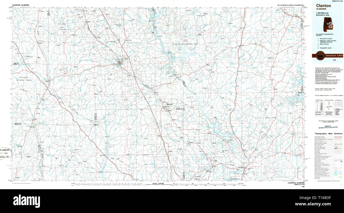 Map of clanton hires stock photography and images Alamy