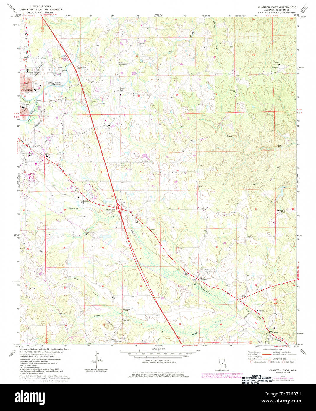 Clanton alabama map Cut Out Stock Images & Pictures Alamy