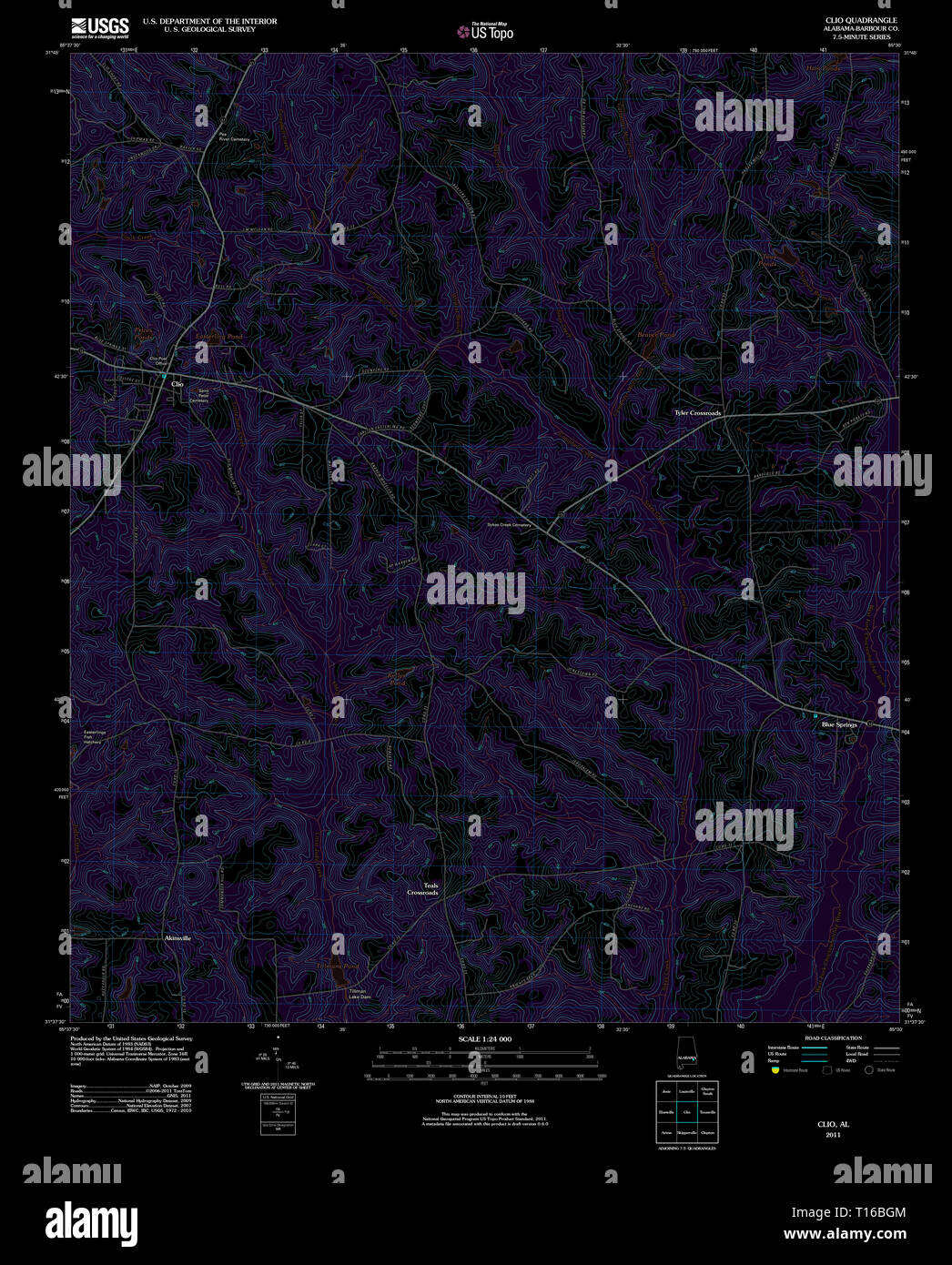 Clio alabama map hires stock photography and images Alamy