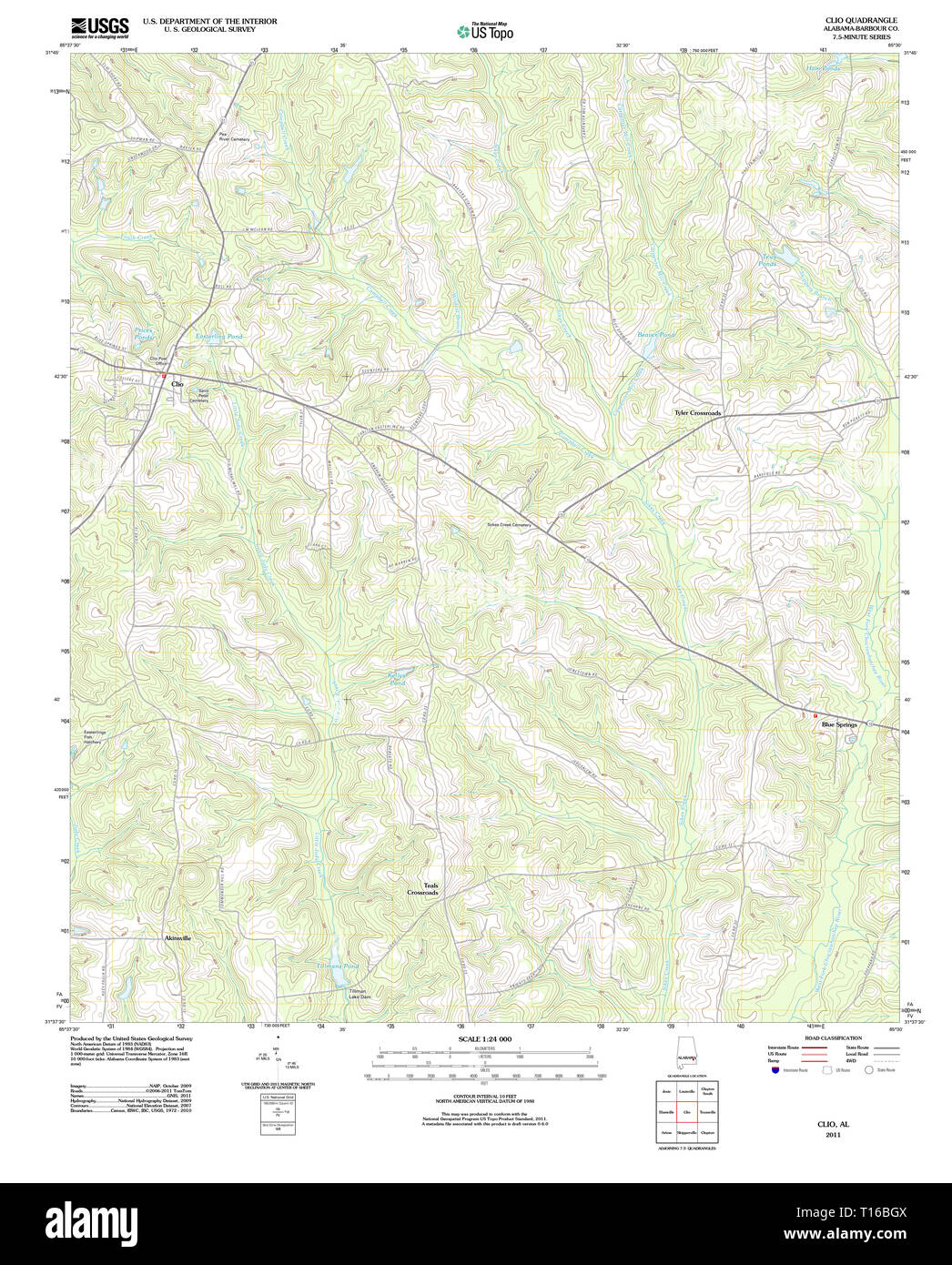 Clio alabama map hires stock photography and images Alamy