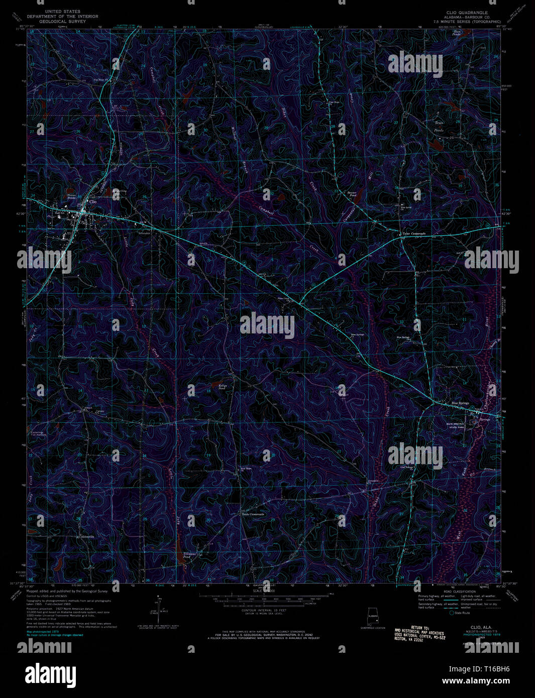 Clio alabama map hires stock photography and images Alamy