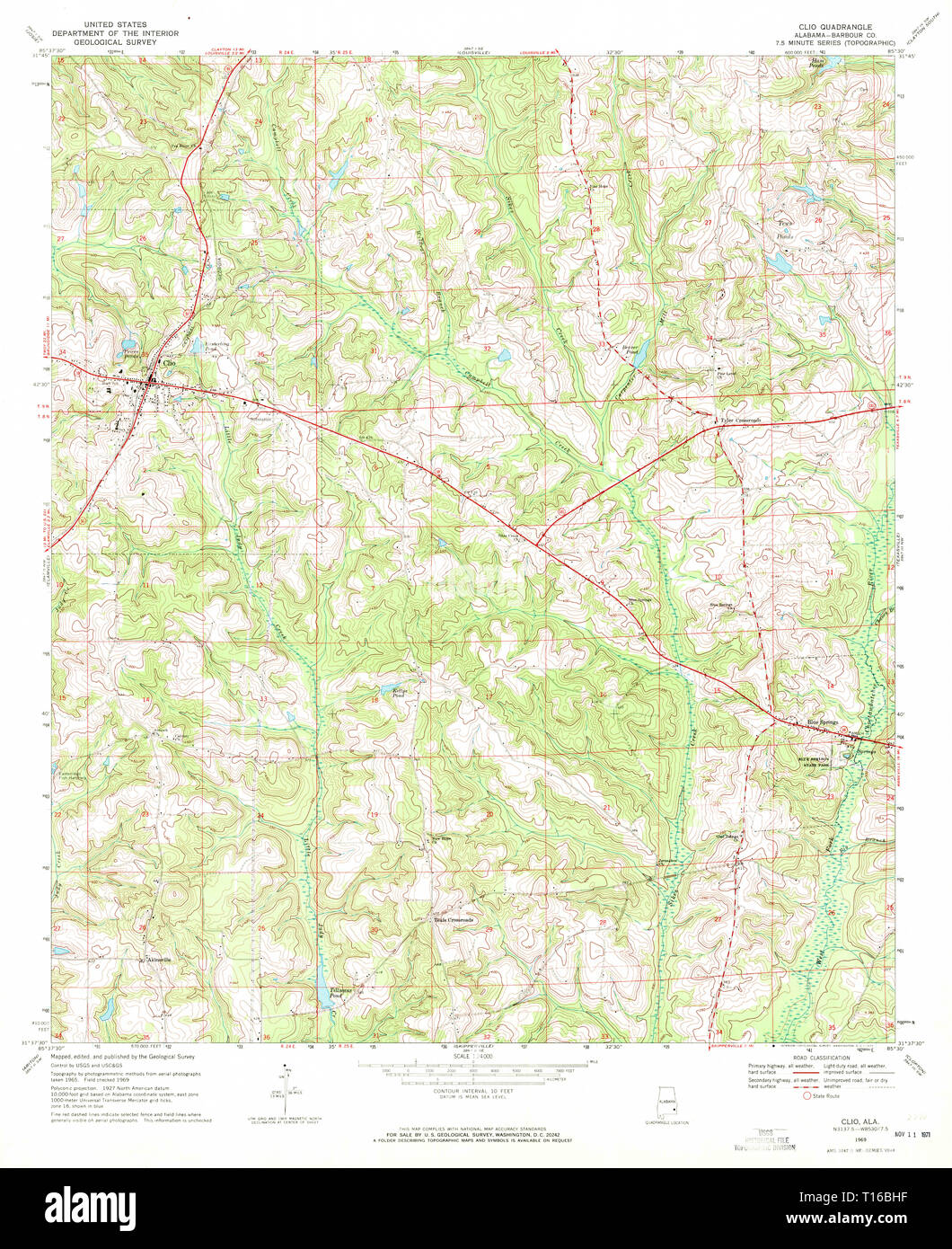 Clio alabama map hires stock photography and images Alamy