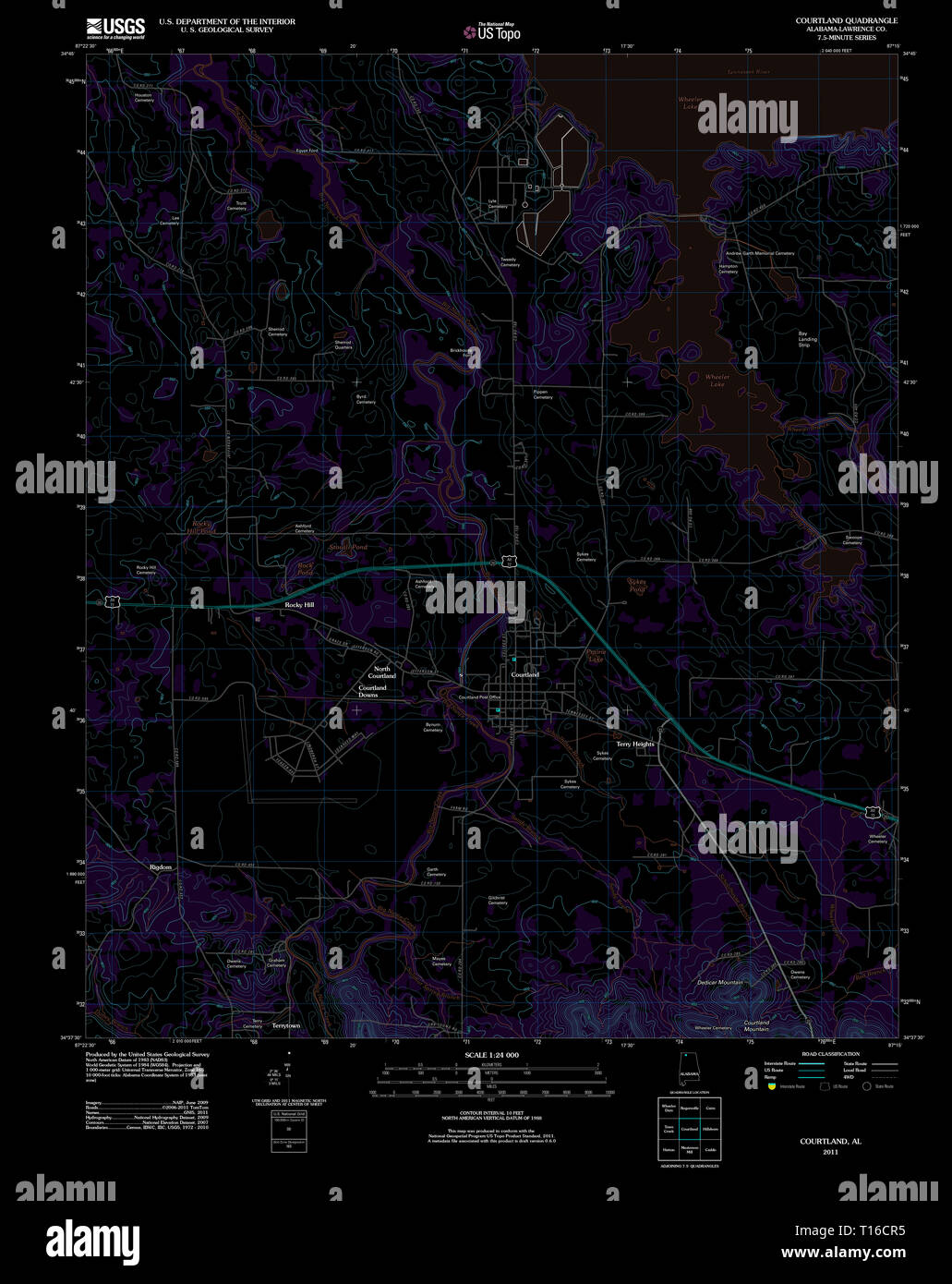 Map of courtland hires stock photography and images Alamy