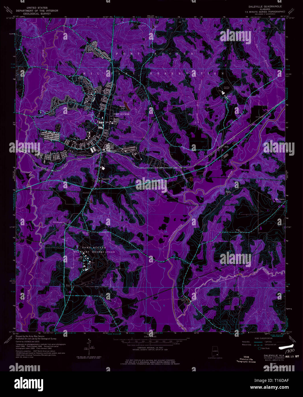 Daleville alabama map hires stock photography and images Alamy