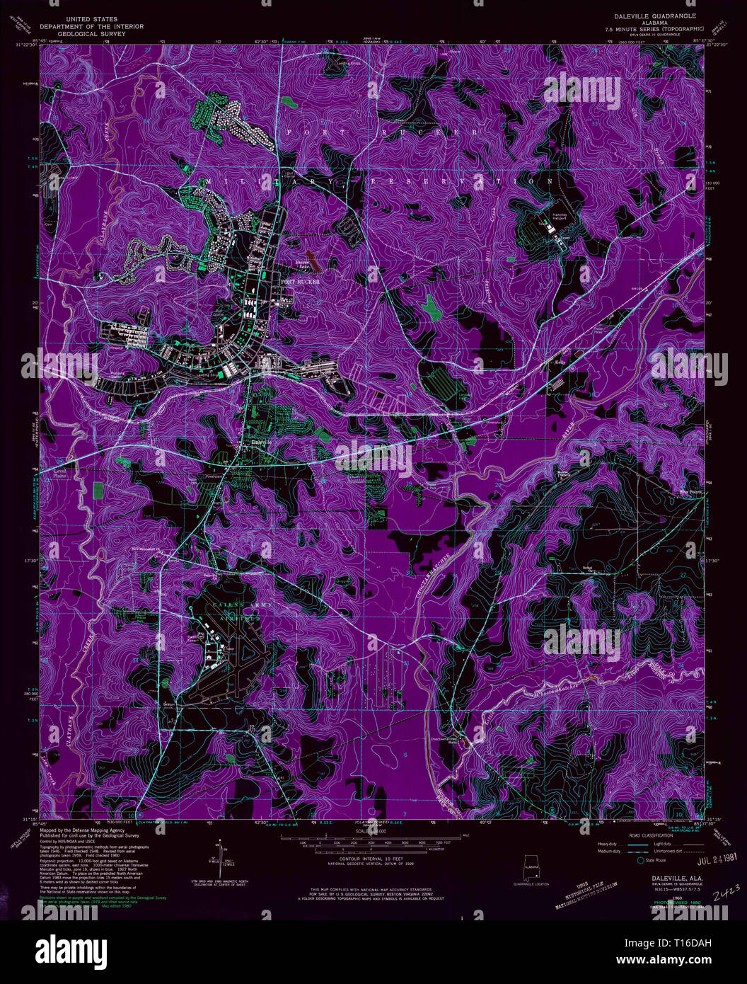 Daleville alabama map hires stock photography and images Alamy