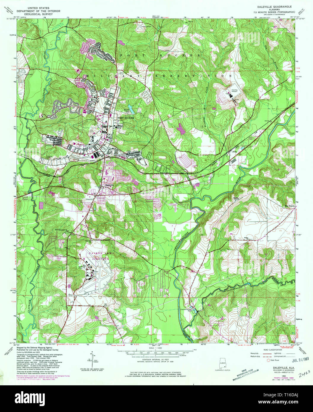 Daleville alabama map hires stock photography and images Alamy