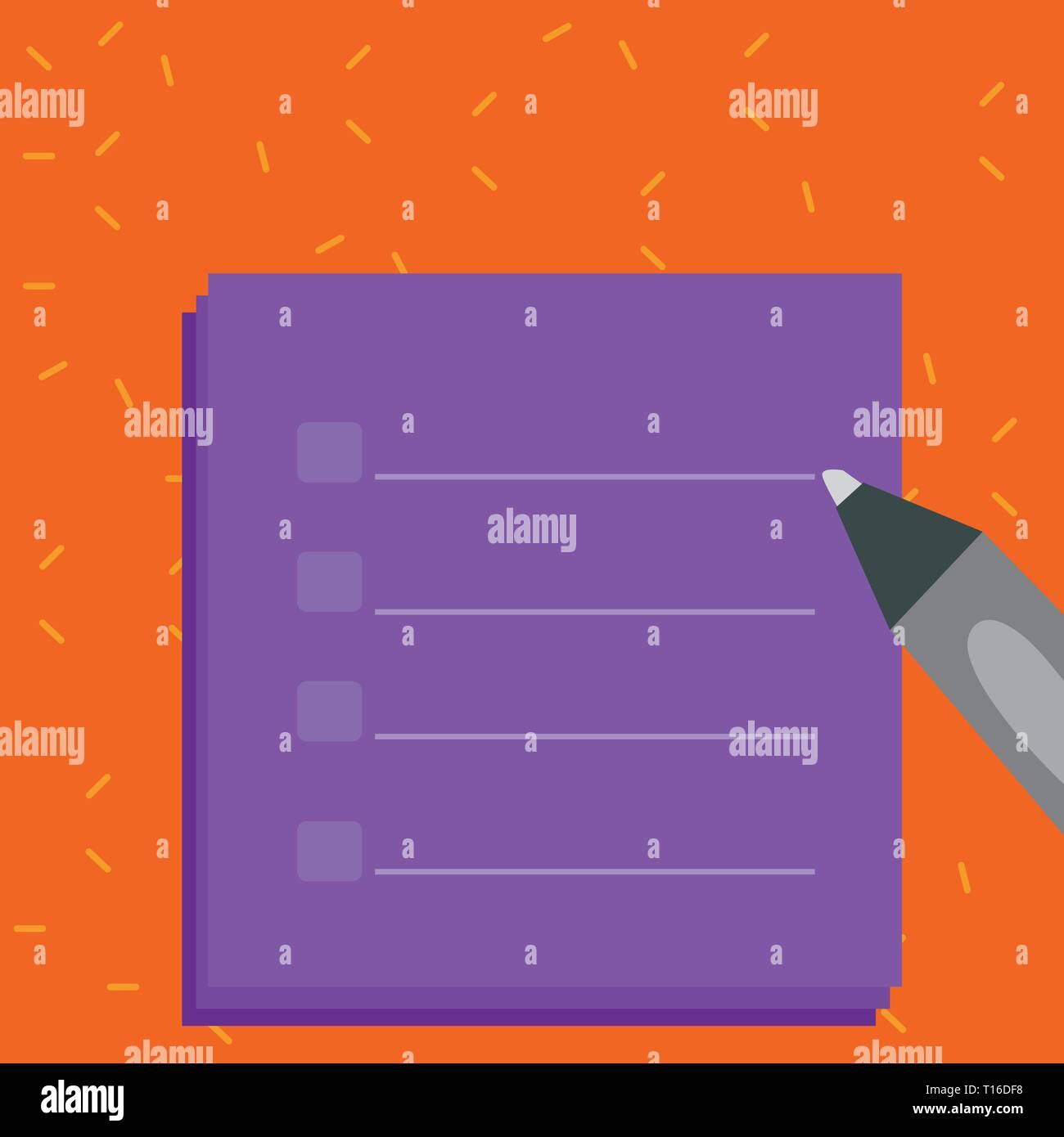 Blank Colorful To Do Check List Planner Sheets with Tick Box and Marker