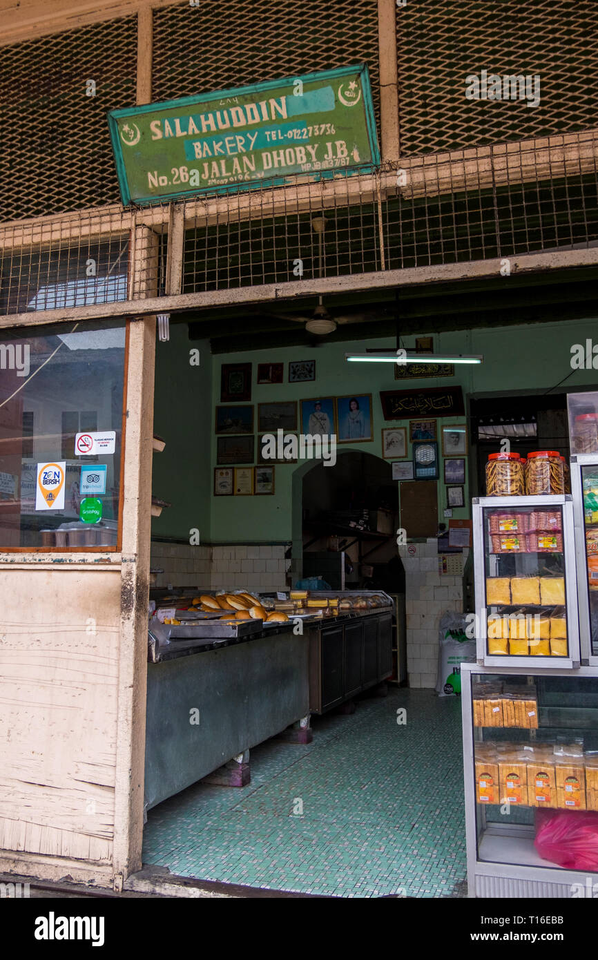 The historic, iconic Salahuddin Bakery in Johor Bahru, Malaysia. It's