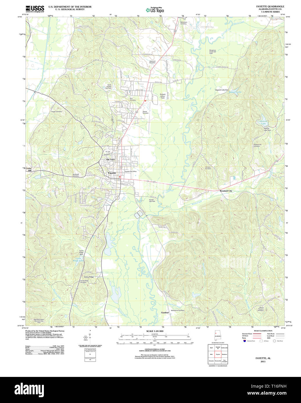 Fayette alabama map hires stock photography and images Alamy