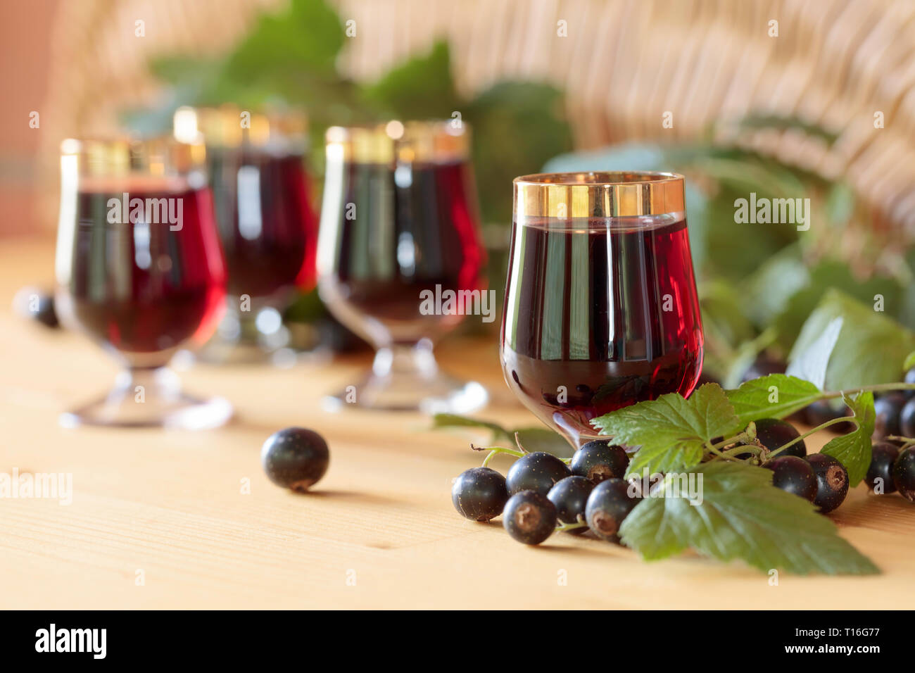 Black currants liqueur fresh hi-res stock photography and images - Alamy