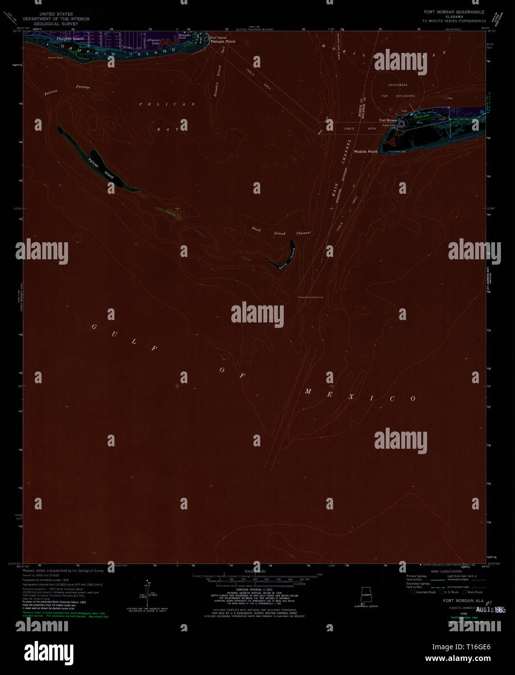 USGS TOPO Map Alabama AL Fort 303879 1958 24000 Inverted Stock