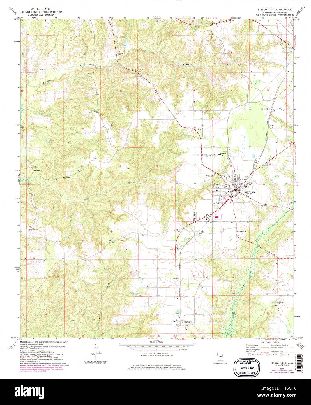 Frisco city alabama map hires stock photography and images Alamy