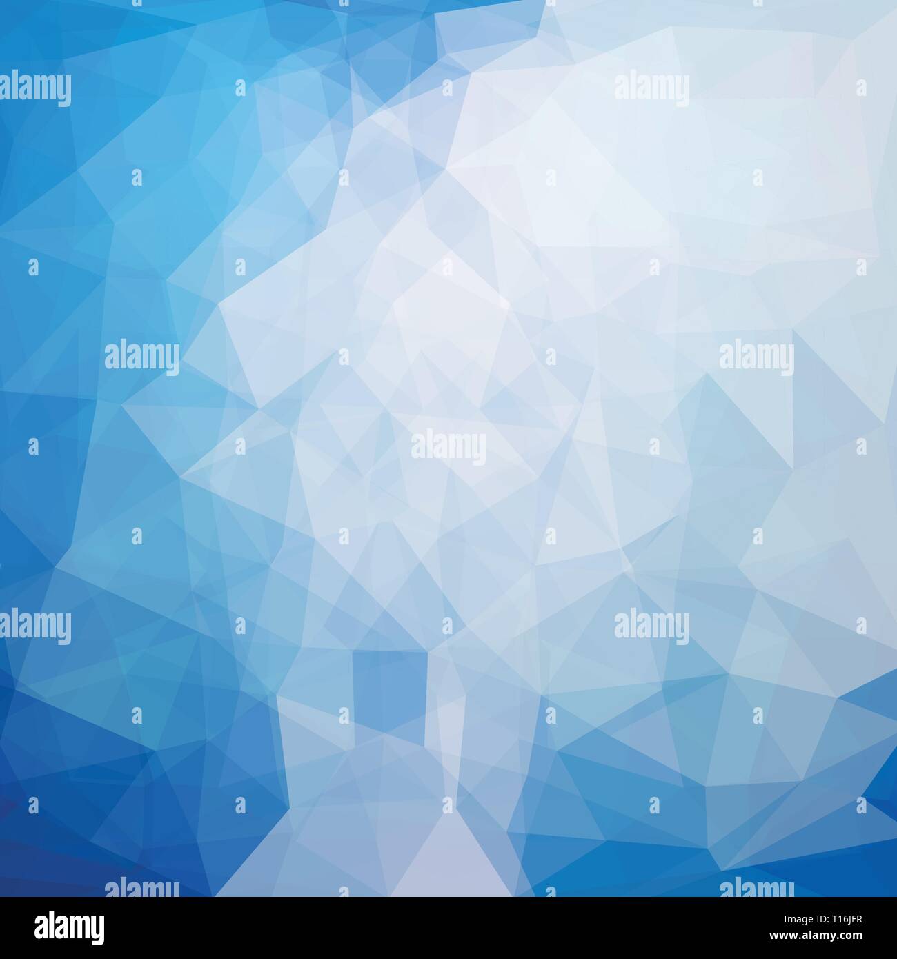 Abstract polygonal background of many triangles in blue colors Stock Vector