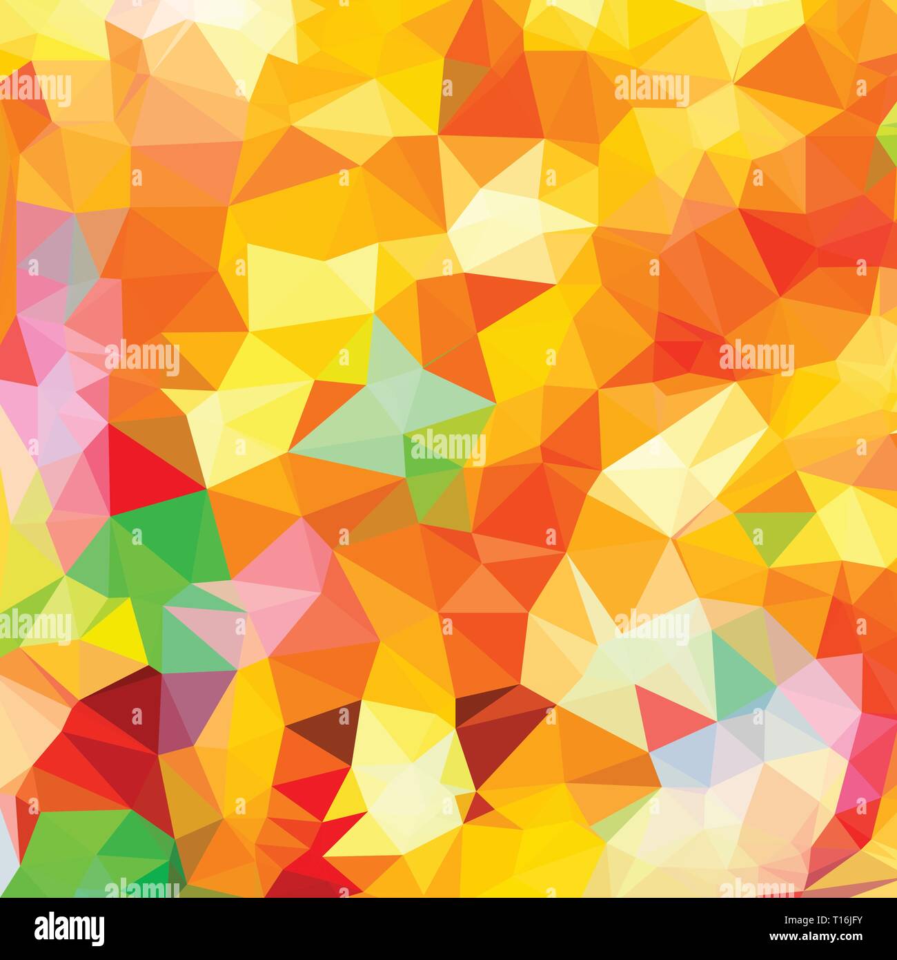 Multicolored red yellow pink  abstract polygon vector background Stock Vector