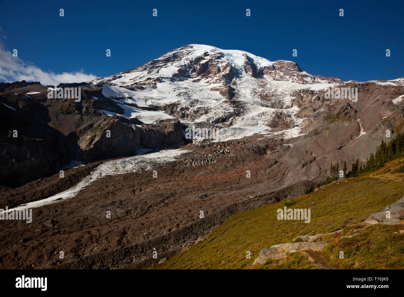 Wa16023 00washington View Of The Debris Covered Nisqually Glacier