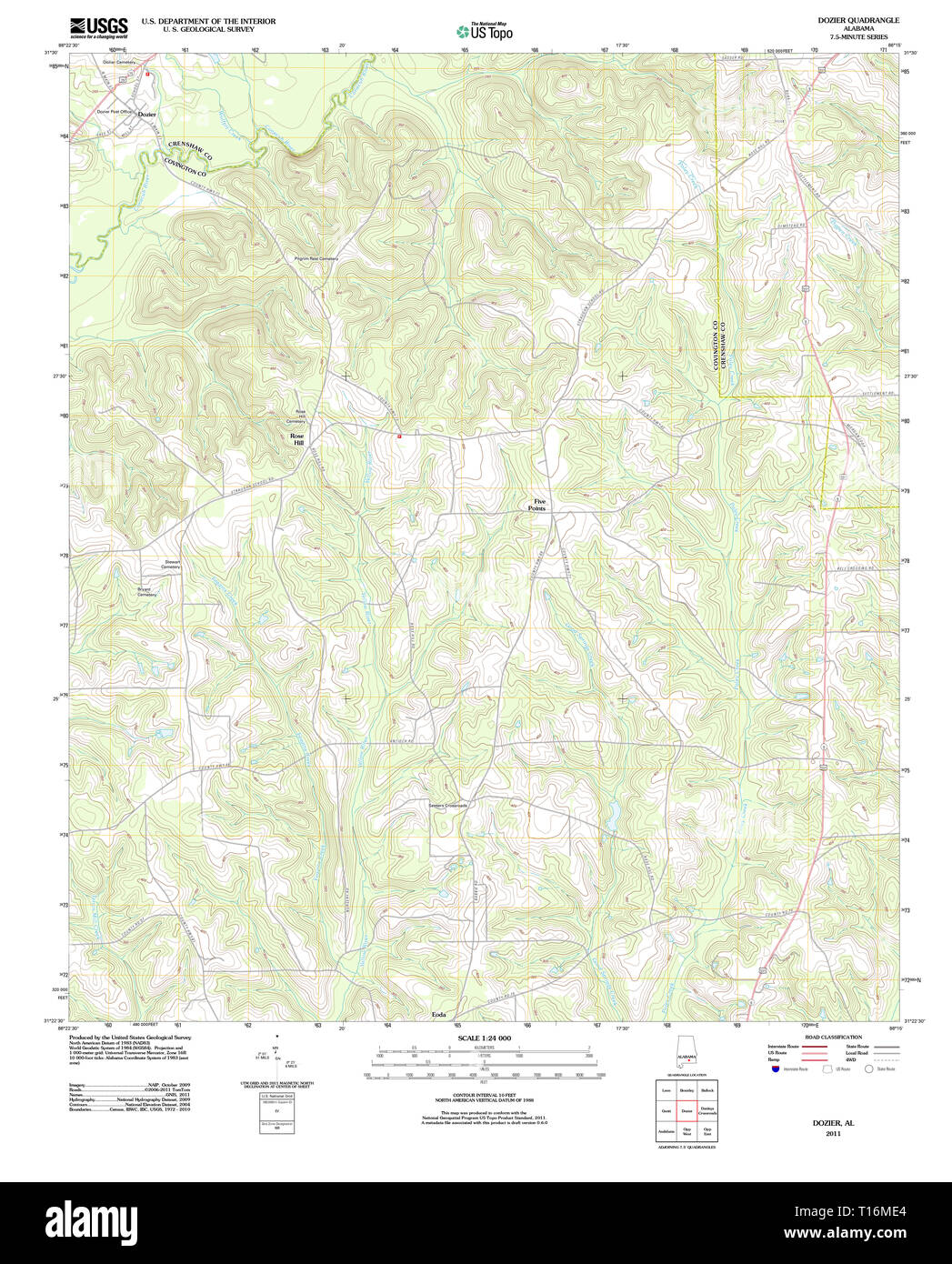 Map of dozier hires stock photography and images Alamy