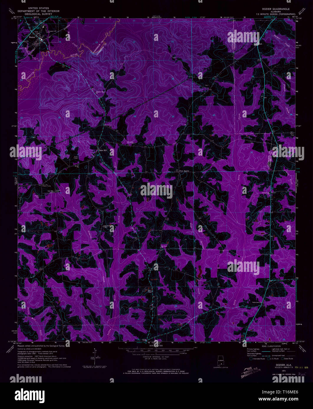 Map of dozier hires stock photography and images Alamy