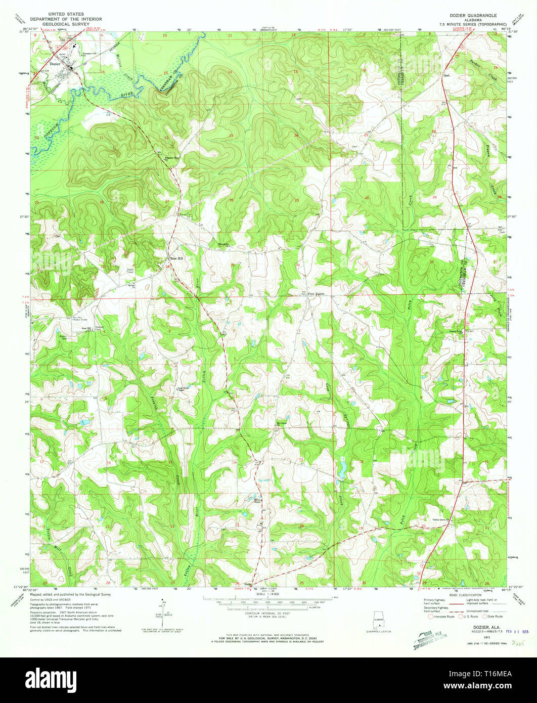 Map of dozier hires stock photography and images Alamy