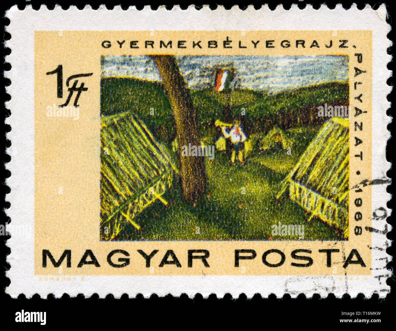 Postage stamp from Hungary in the Hungarian Communist Party series issued in 1968 Stock Photo