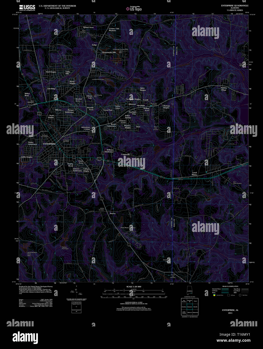 Enterprise alabama map hi-res stock photography and images - Alamy