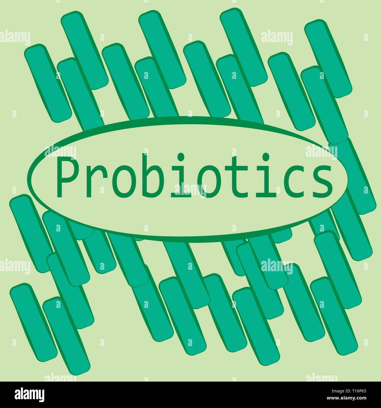 Probiotics background for medical use. Fermentation vector illustration Stock Vector