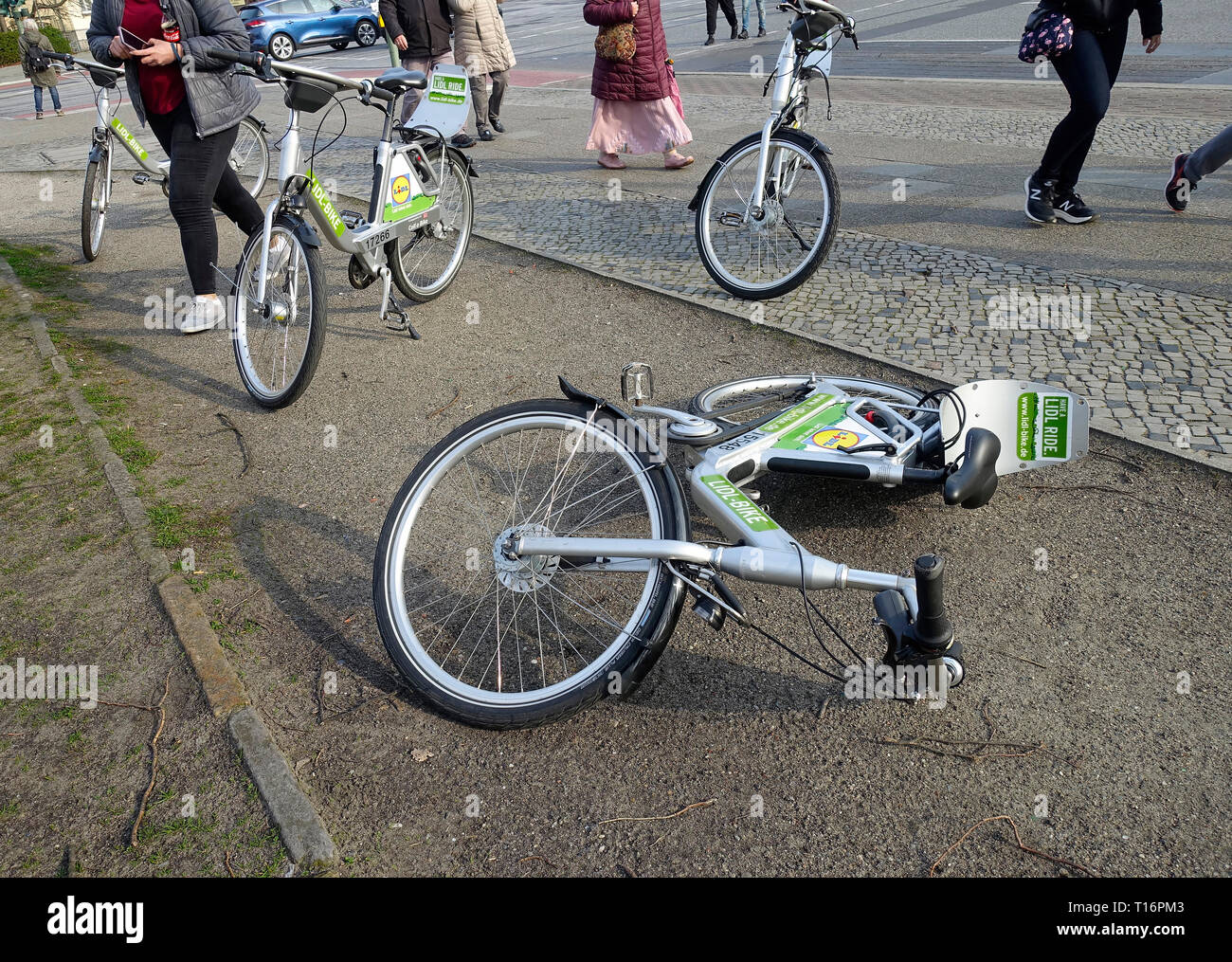 Rental bicycles in Berlin, Germany Stock Photo Alamy