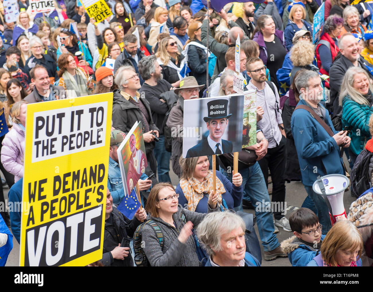 Peoples March for a peoples vote on Brexit, Saturday 23rd of March 2019 Stock Photo