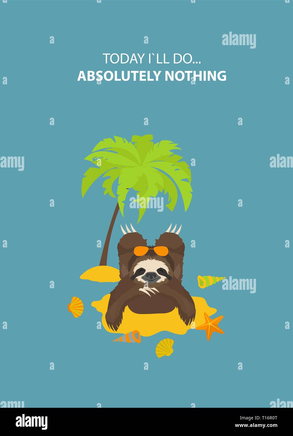 The story of one sloth. Traveling, holiday. Funny cartoon sloths in ...