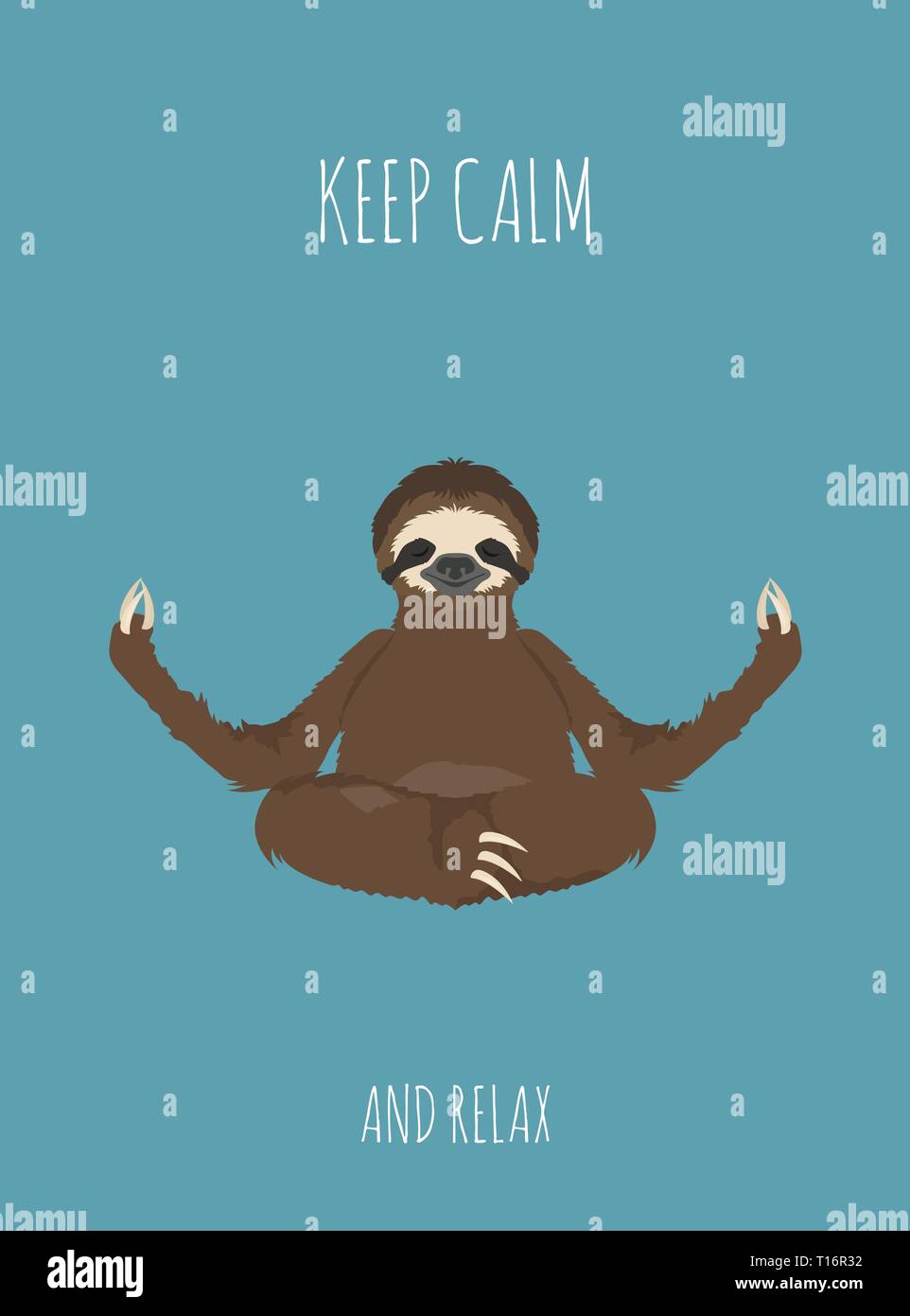 Sloth yoga collection. Funny cartoon animals in different postures set.  Vector illustration Stock Vector Image & Art - Alamy