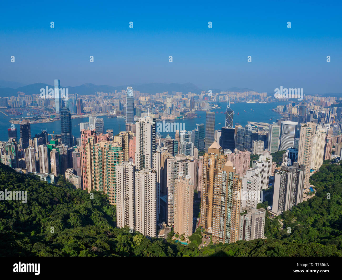 A view of Hong Kong from Victoria Peak Stock Photo - Alamy