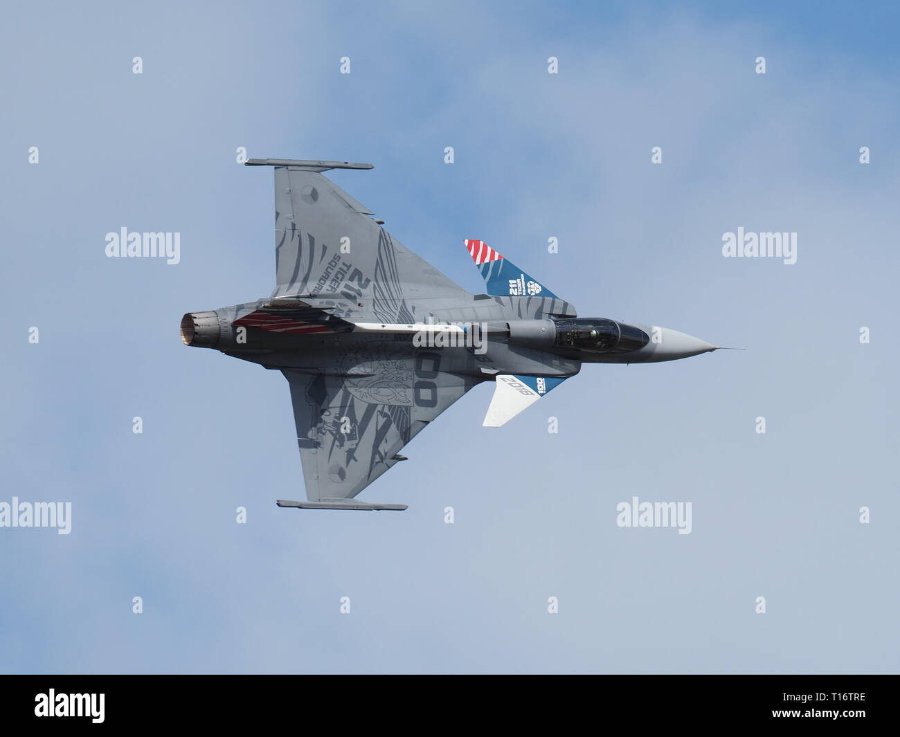 Kleine-Brogel, Belgium - 08 September 2018: Image of a Saab JAS 39 Gripen during an airshow in Belgium. Stock Photo