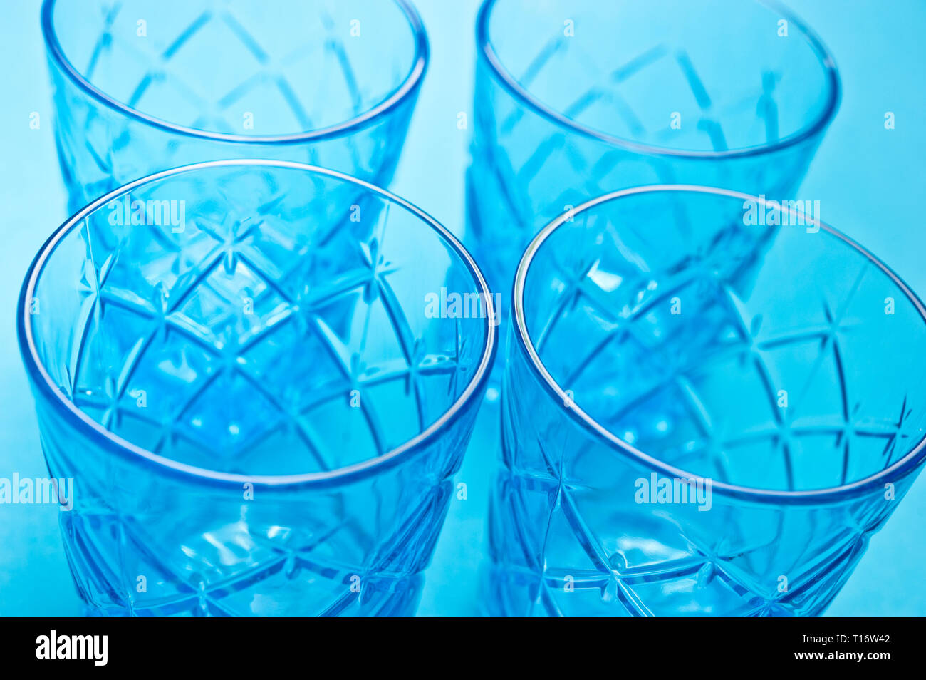 pattern of glass thumblers Stock Photo