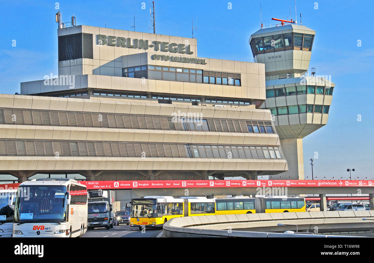 Berlin Tegel airport Otto Lilienthal, Berlin, Germany Stock Photo