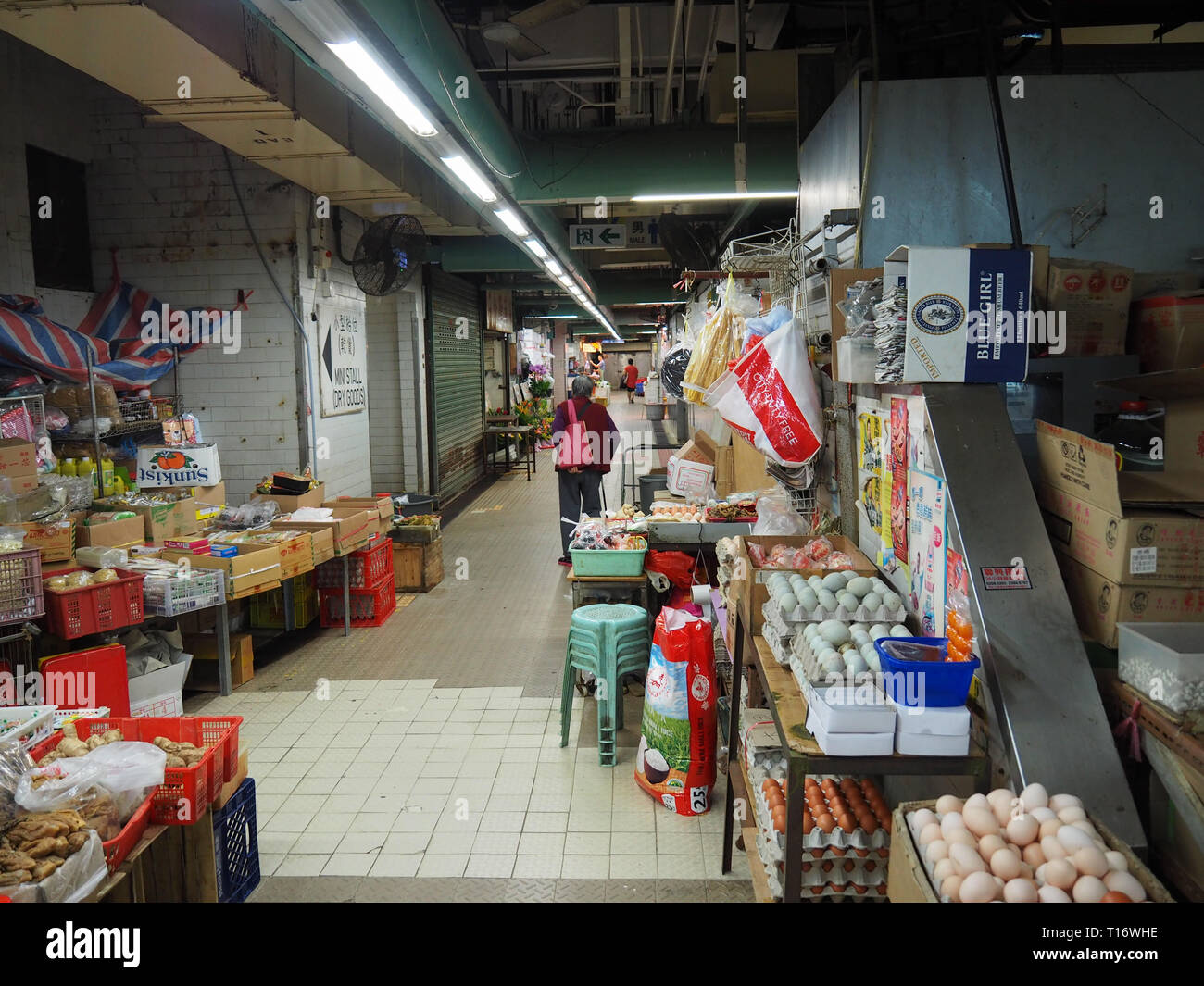 Central, Hong Kong November, 4 2017 Image of a food market inside a