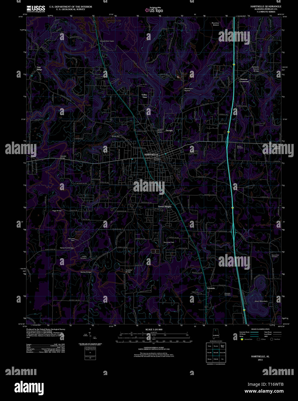 Hartselle alabama map hires stock photography and images Alamy