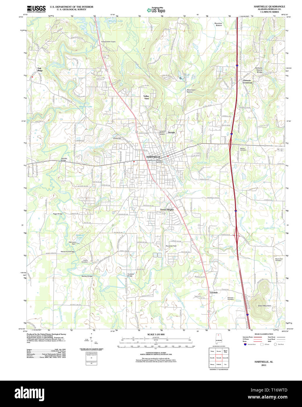Map Of Hartselle Alabama Hartselle Alabama Map High Resolution Stock Photography And Images - Alamy