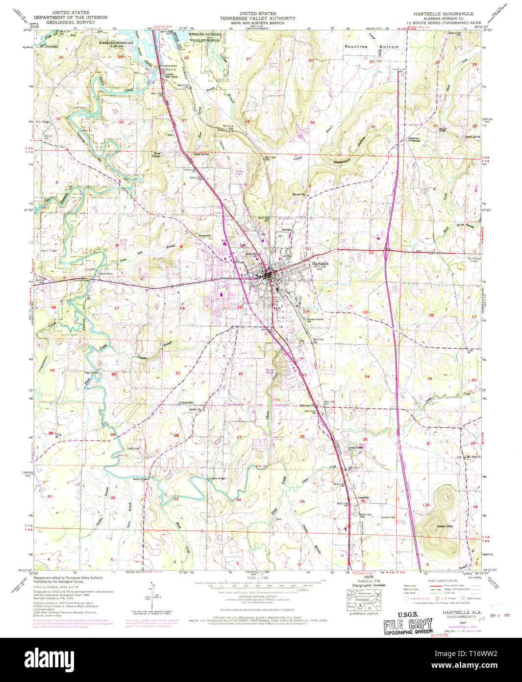 Map Of Hartselle Alabama Hartselle Alabama Map High Resolution Stock Photography And Images - Alamy