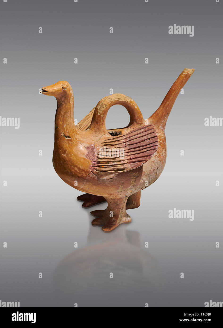 Bronze Age Anatolian terra cotta duck shaped ritual vessel - 19th to 17th century BC - Kültepe Kanesh - Museum of Anatolian Civilisations, Ankara, Tur Stock Photo