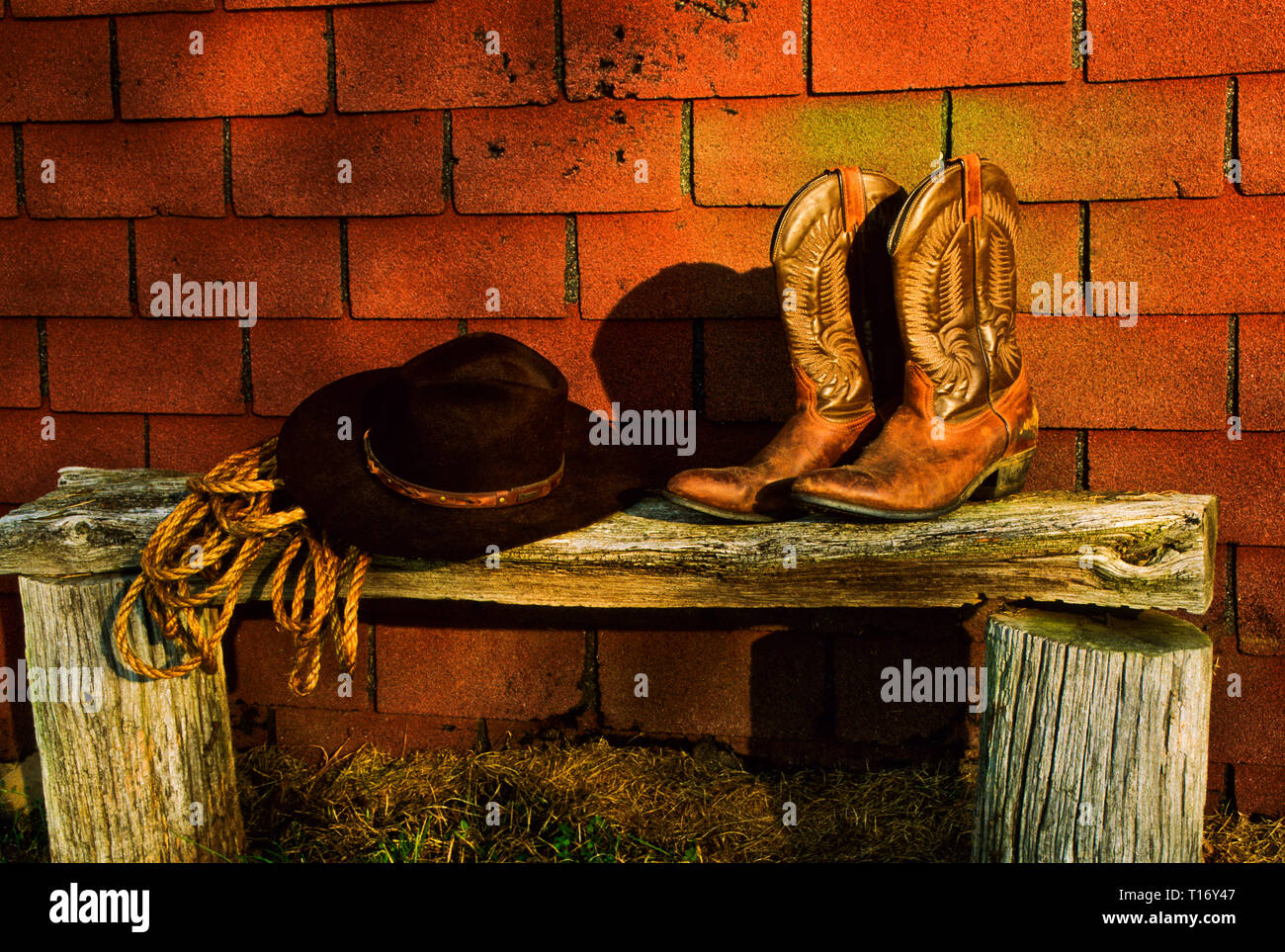 old akubra hat and R M Williams boots outback Australia dsc 2359