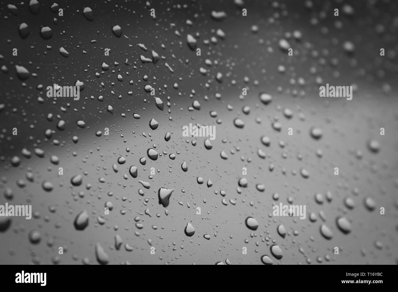 Water Droplets of Windshield Stock Photo