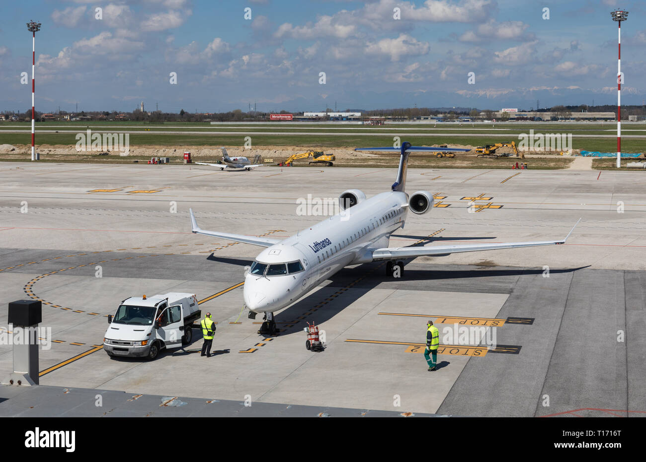 Lufthansa aircraft at Stock Photo