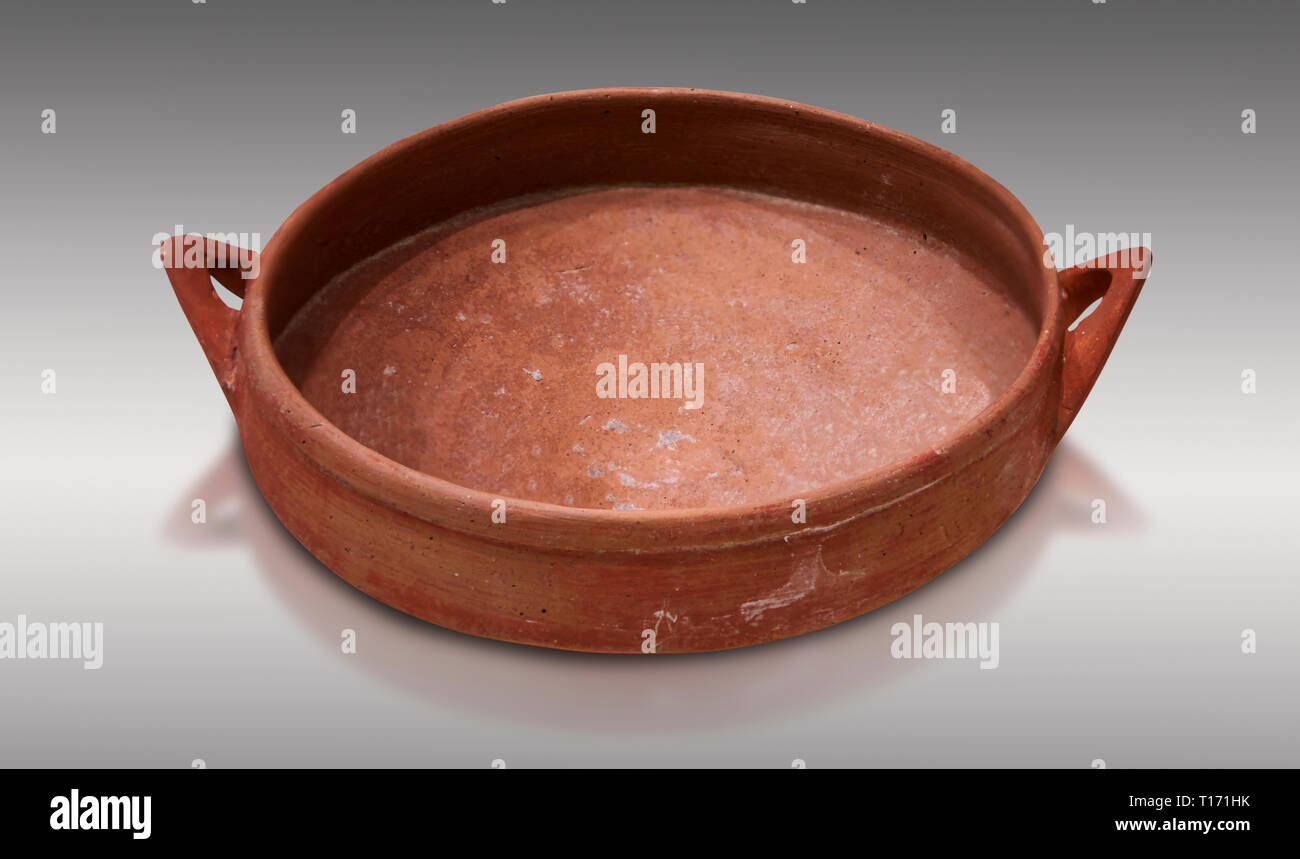 Hittite terra cotta bowl. Hittite Old Period, 1650 - 1450 BC.  Hattusa Boğazkale. Çorum Archaeological Museum, Corum, Turkey Stock Photo