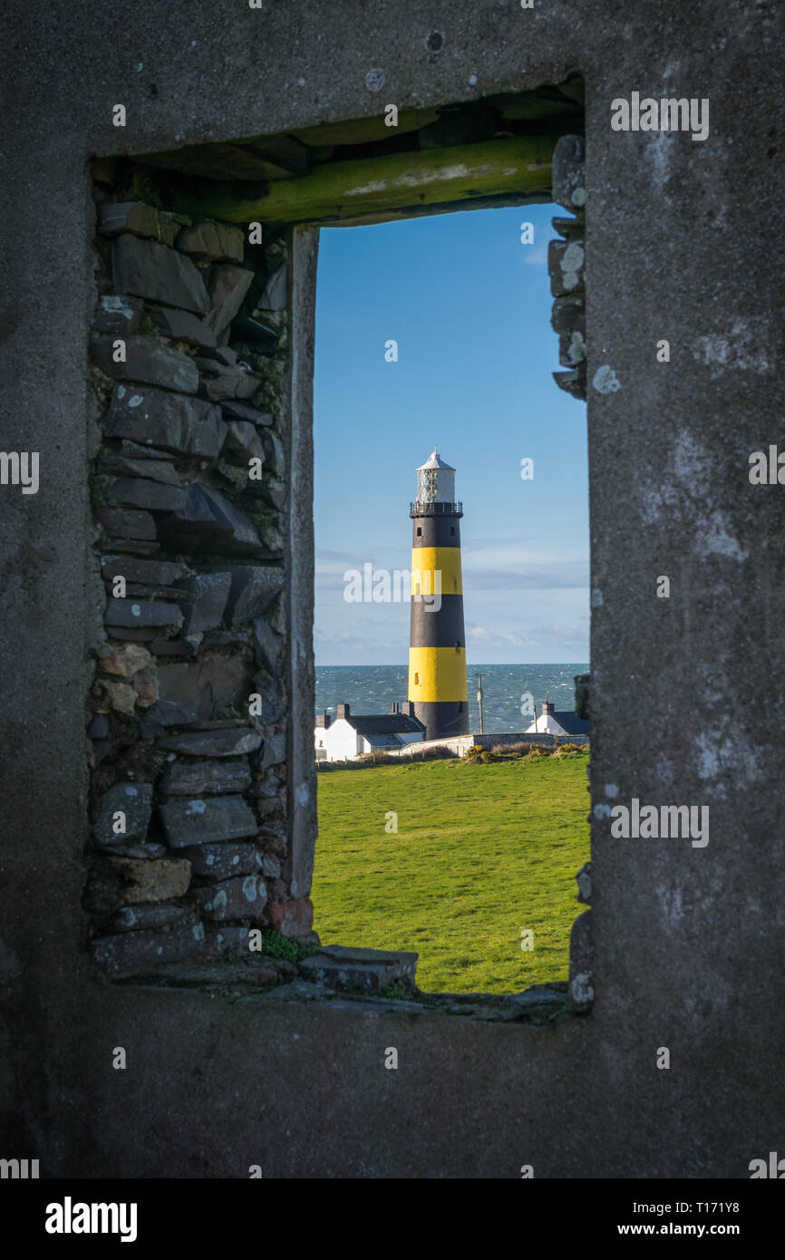 This Is A Picture Of St John S Point Lighthouse Through A Window