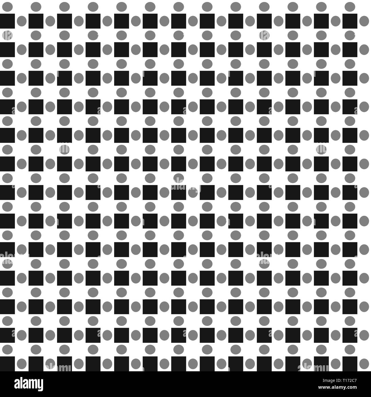 Vector pattern of alternating squares and circles. Repeatable Stock ...