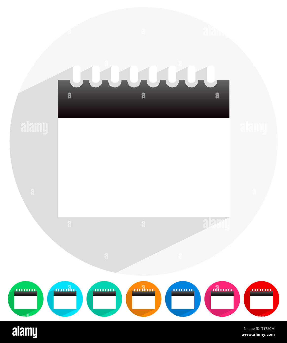 Flat modern minimal calendar icons. Vector. Eps 10 Stock Photo - Alamy