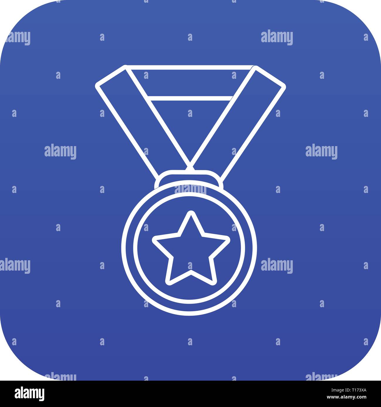 Hockey champion medal icon blue vector Stock Vector Image & Art - Alamy
