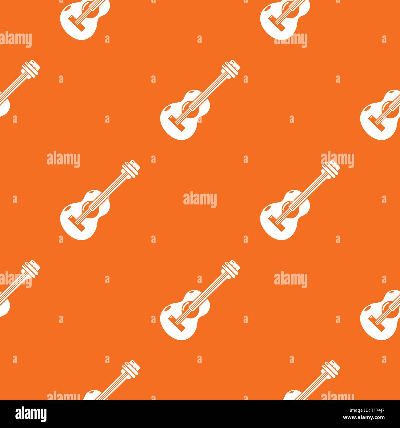 Guitar pattern vector orange Stock Vector Image & Art - Alamy